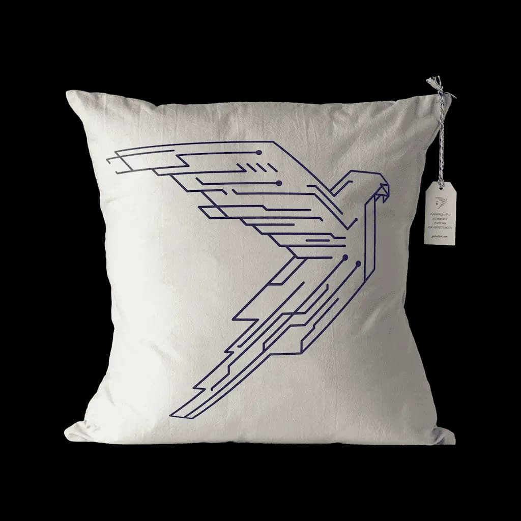 White Parrot Cushion - View 1